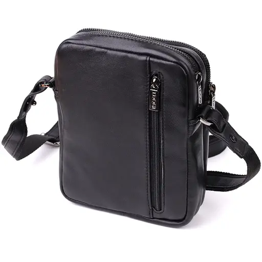 Вертикальна чоловіча сумка через плече із натуральної шкіри TONY PEROTTI 15,5х20х5,5 см sum0028963 - фото 2