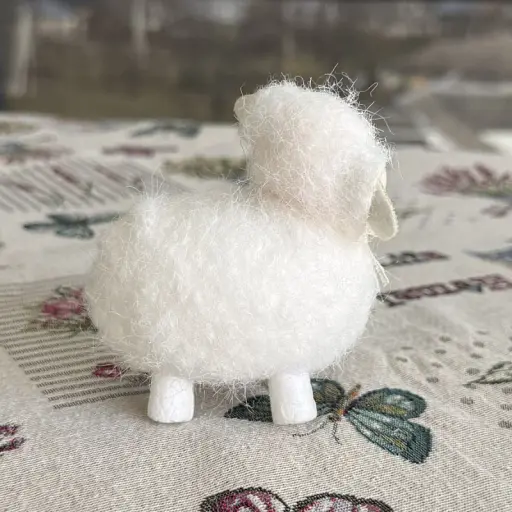 Великодній декоративний баранчик білий - фото 3