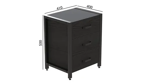 Тумба универсальная Вивьен 3 50x41x40 черный ДСП Сосна Кембра 16мм FRD-104190 - фото 5