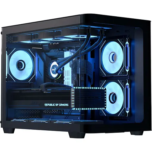 Корпус AeroCool P300C-G-BK-v1 Black (ACCS-PN02033.11) [146688] - фото 1