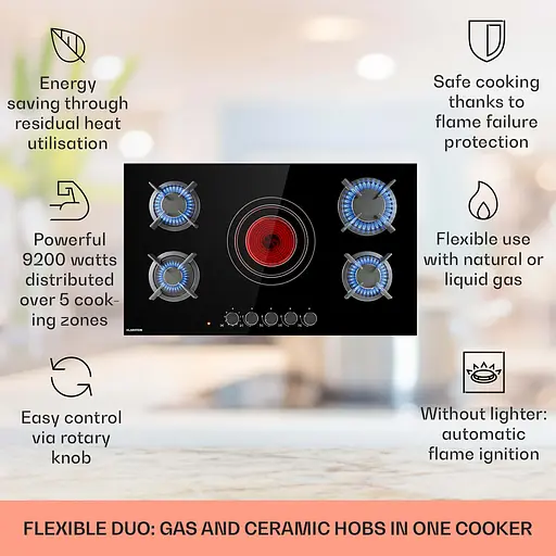 Газовая варочная поверхность Klarstein MultiChef 5 (10036338) - фото 2