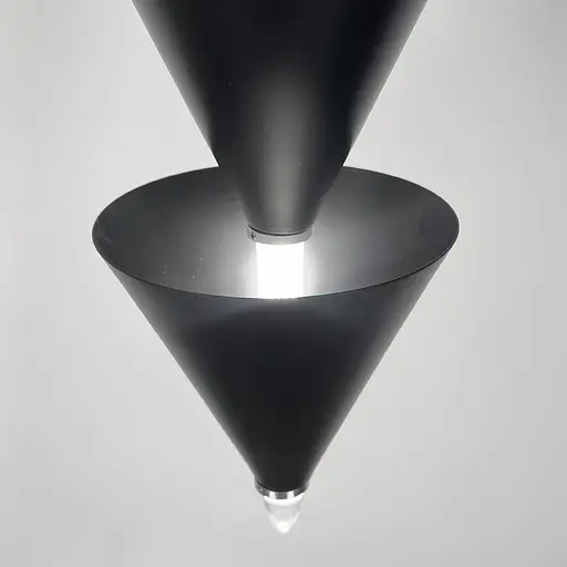 Чорний підвісний світильник із потрійним конусним дизайном Ø 17х50 см | Line F | Арт. MJ347/3 BK - фото 8