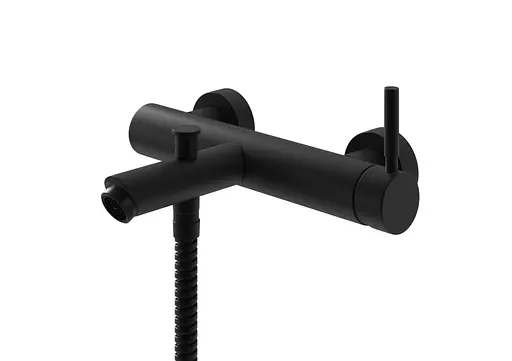 Змішувач для ванни Kohlman Roxin black настінний KPL-QW110RB Чорний матовий - фото 3