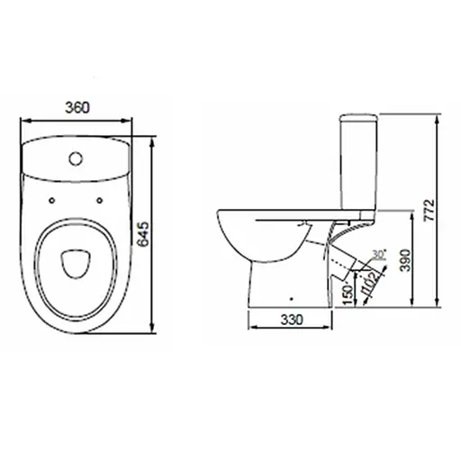 Унитаз-компакт Kolo Status 2396050UA с сидением Duraplast, Белый - фото 2