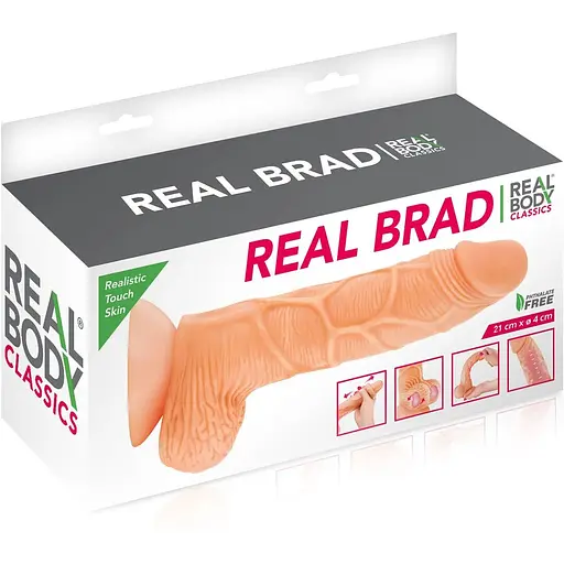 Фалоімітатор із рухомою крайньою плоттю Real Body - Real Brad - фото 5