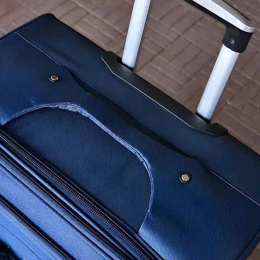 Набір тканинних валіз 3в1 з кодовим замком і телескопічною ручкою синій (M90-3) - фото 3