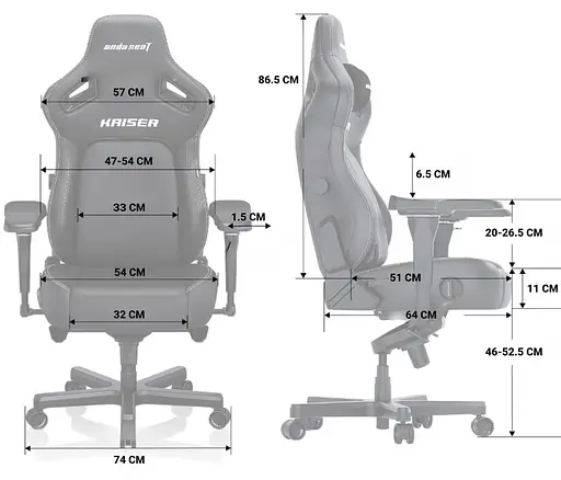 Игровое кресло Anda Seat Kaiser 4 Size XL Black Premium PVC (AD12YDDC-XLL-20-B-PV/C) - фото 8