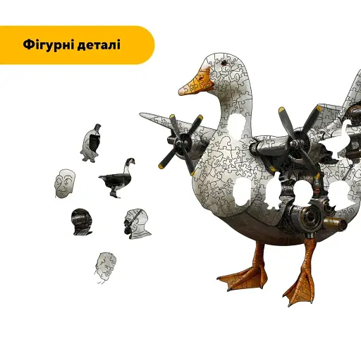 Дерев'яний фігурний пазл Бомбомбіні Гуссіні, А4, Дерев'яна коробка 100 елементів - фото 3