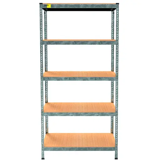 Металевий стелаж Emby Light Series (розмір 2100х900x300мм) 5 полиць ДСП до 100кг Оцинкований - фото 3