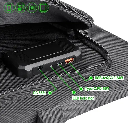 Портативное зарядное устройство Suaoki с солнечной панелью LNTNE 100W - фото 3