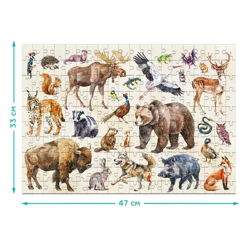 Дитячий пазл Монтессорі "Лісові тварини" DoDo Toys 300629, 200 елементів - фото 5