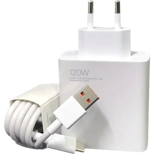 Зарядное устройство DK+кабель Mi Turbo Charge/Hyper Charge 120W USB Power Adapter для Xiaomi (016408) white