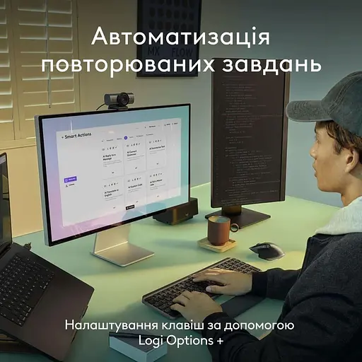 Клавіатура Logitech MX Keys S for Mac Wireless Space Grey (920-011637) - фото 6