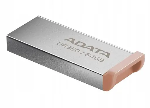 Флеш-накопичувач Adata Flash 64Gb USB 3.2 UR 350 Silver/Beige (UR350-64G-RSR/BG) - фото 3