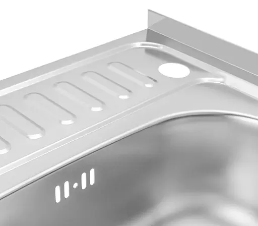 Кухонная мойка Brinex 6050-L 0.6 мм, накладная BRIN6050LSAT06 - фото 5