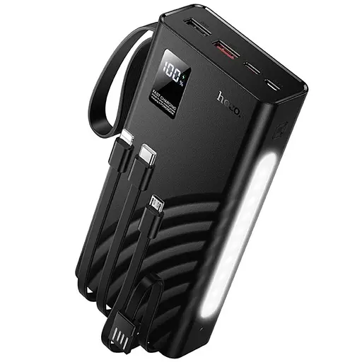 Портативний ЗП Power Bank Hoco J155 Shine 22.5W+PD20W with 4 cables 20000 mAh Black