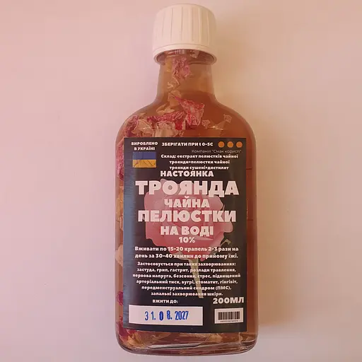 Водная настойка на лепестках чайной розы 200 мл - фото 1