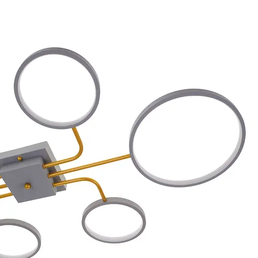 Люстра стельова Brille в зал LED 40W WW+NW+CW GY (BR-01 640C/6) - фото 4
