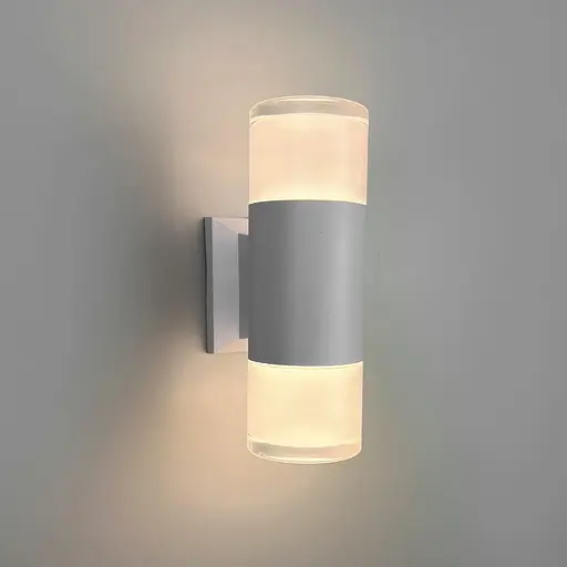 Фасадний білий світильник з акрилом 19х6,5 см | Line F | Арт. 8614-2 6W 3000K IP54 WH - фото 2