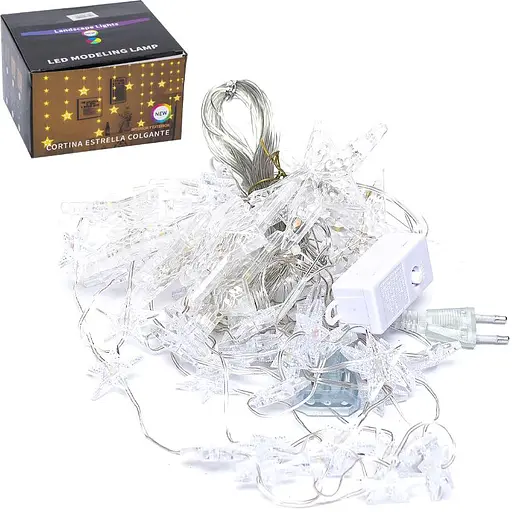 Гірлянда електрична штора Зірки, RJ-10