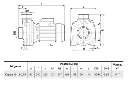 Відцентровий насос NPO Kaplya 15-12-0,75 - фото 3