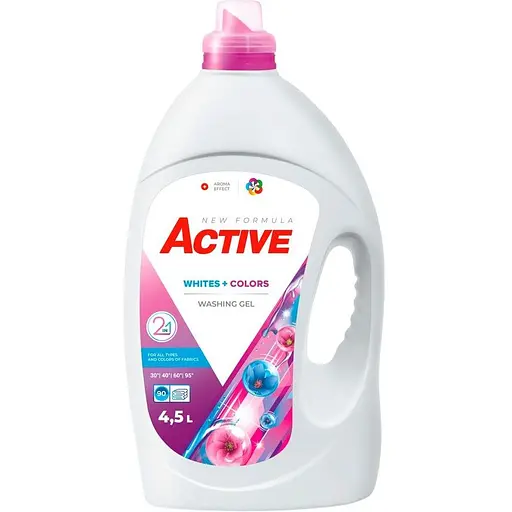 Гель для прання Active Whites + Colors з ароматом свіжості 4.5 л