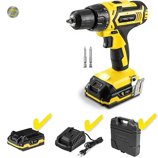 Дрель-шуруповерт аккумуляторный Trotec PSCS 11-20V с кейсом (DAS302794) - фото 11