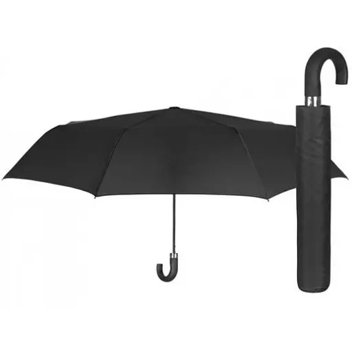 Парасоля Perletti New Basic складана автоматична чорна (P12339)