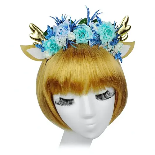 Рожки Бемби с цветами - фото 1