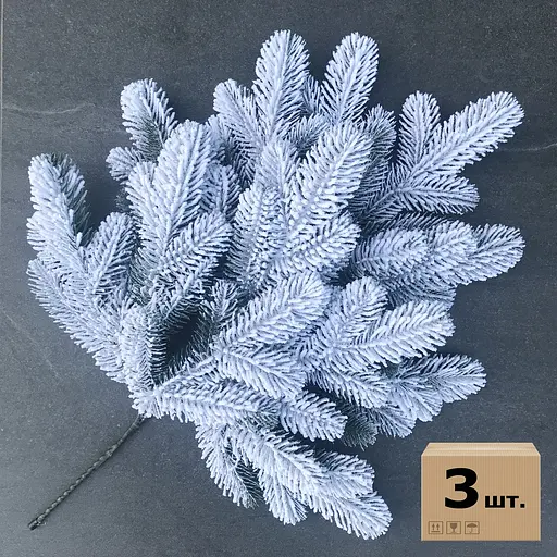 Гілка ялинки штучна Hvoya Lux засніжена 60 см 3 шт.