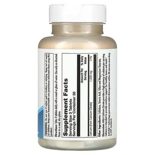 Кальций цитрат KAL Calcium Citrate 1000 mg, 90 таблеток - фото 2