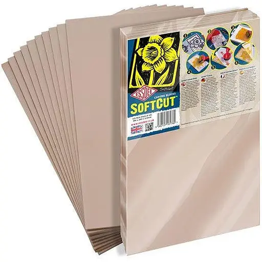 Набор гравюрных блоков Essdee Softcut Carving Blocks 3.0/SC5 420х300х3 мм 10 шт. - фото 1