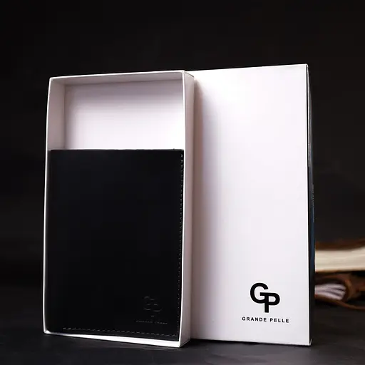 Шкіряний чоловічий гаманець Grande Pelle 12х14.5х1 см acs0026939 - фото 8