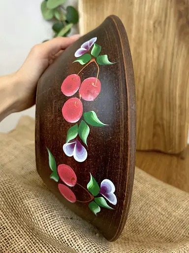 Салатник керамический (глиняный) Вишня 2.5 л  - фото 3