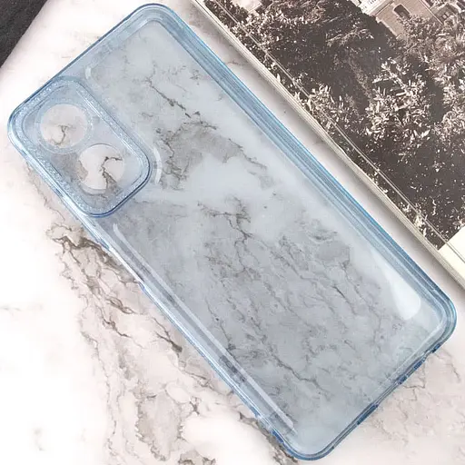 Чохол TPU Starfall Clear для Oppo A17 Блакитний - фото 4