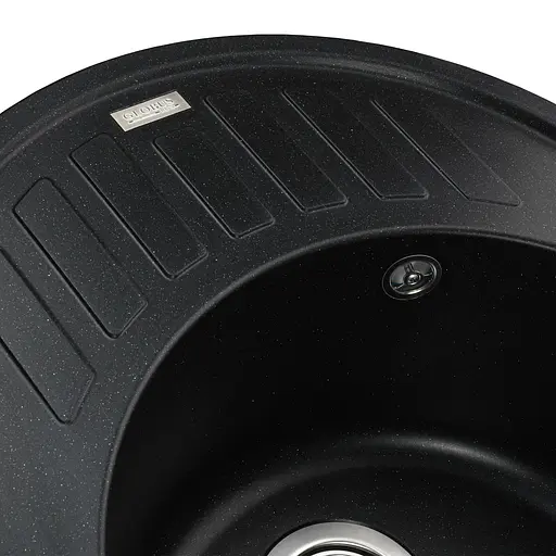 Кухонная мойка гранитная Globus Lux Arno черный металлик 620х500мм-А0001, Черный - фото 3