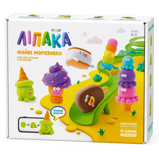 Меганабор пластилина "Файные мороженые" ЛИПАКА 15029-UA01 самостоятельно затвердевает - фото 1