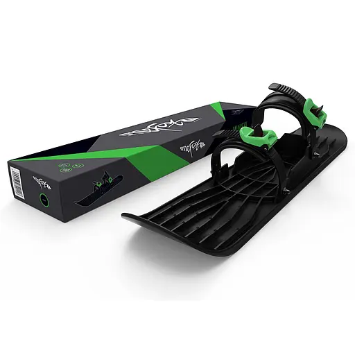 Санки-лижа Plastkon OneFoot Miniski чорна з зеленою (4110416104) - фото 5