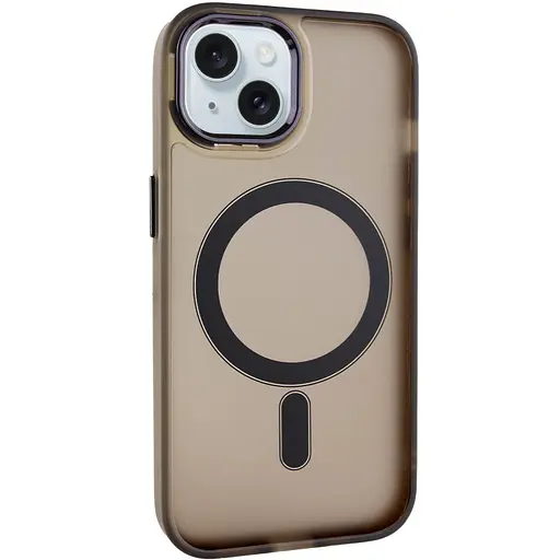 Чехол Epik TPU+PC Lily with MagSafe для Apple iPhone 15, 6.1 Dark Gray - фото 1