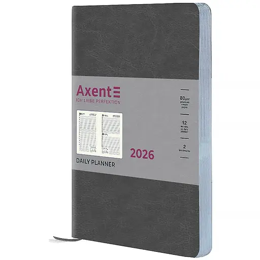 Дневник Axent Partner City Soft 2026 серый 145 х 210 мм (8821-26-06-A) - фото 2
