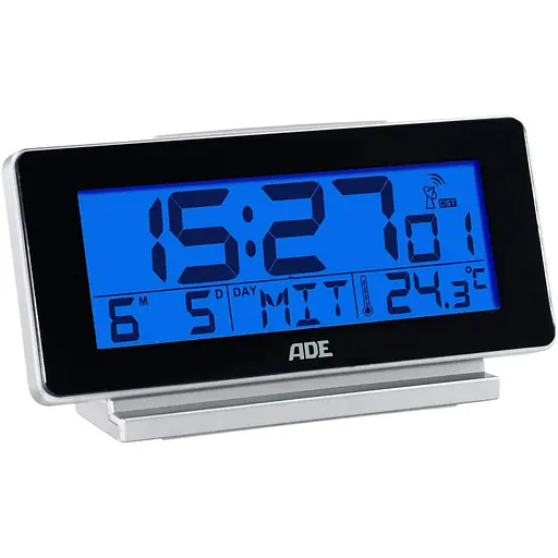 Будильник на радиоуправлении черный ADE (CK1703-2)