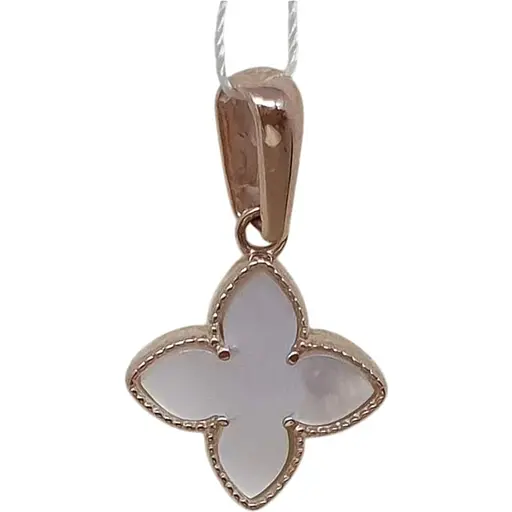 Золотий підвіс Favoritum Конюшина з перламутром. 311247