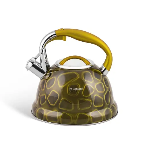 Чайник из нержавеющей стали 3.0 л для индукционной плиты Edenberg EB-1910 желтый