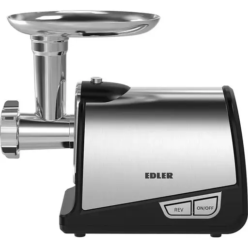 М'ясорубка Edler EMG180INB, Steel/Black, 1800W, диски для подрібнення 3/5/7мм, насадка для ковбасок/«кеббе», - фото 2
