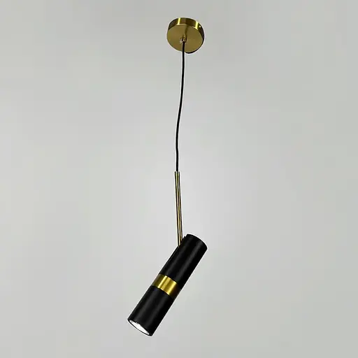 Черный поворотный подвесной светильник со спотом | Line F | Арт. S167/1 BK+AB - фото 4