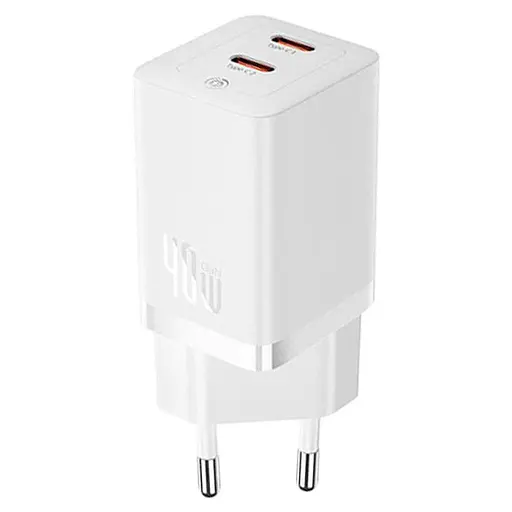 Блок зарядний пристрій Baseus GaN5 Pro Wall charger 2 Type-C 40 W (CCGP180102) білий - фото 3
