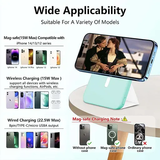 Портативное ЗУ Power Bank JJT-A27-1 Gradient PD20W+QC 22.5W с БЗУ 10000 mAh - фото 6