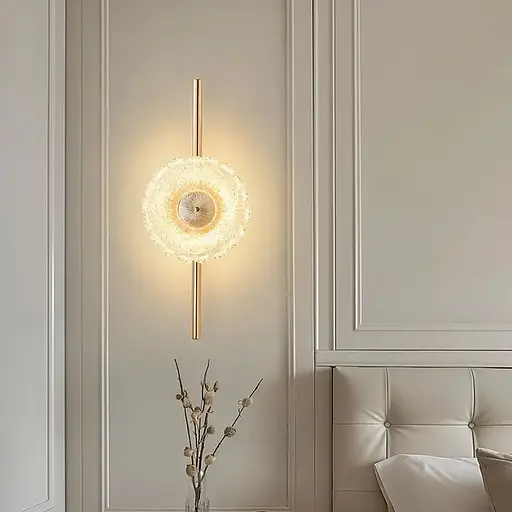 Елегантне декоративне латунне бра з імітацією квітки Line F Арт. B058/1 AB - фото 1