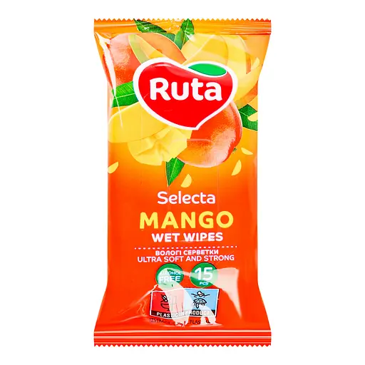 Вологі серветки Ruta Selecta Mango, 15 шт. - фото 2