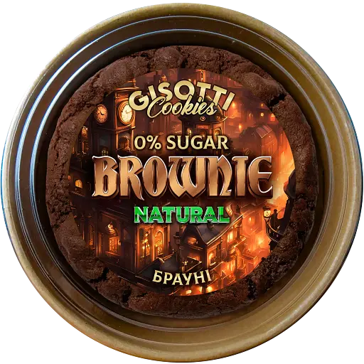 Печиво вершкове Gisotti "Брауні" натуральне без цукру 270 г - фото 1